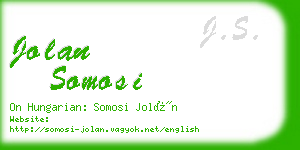 jolan somosi business card